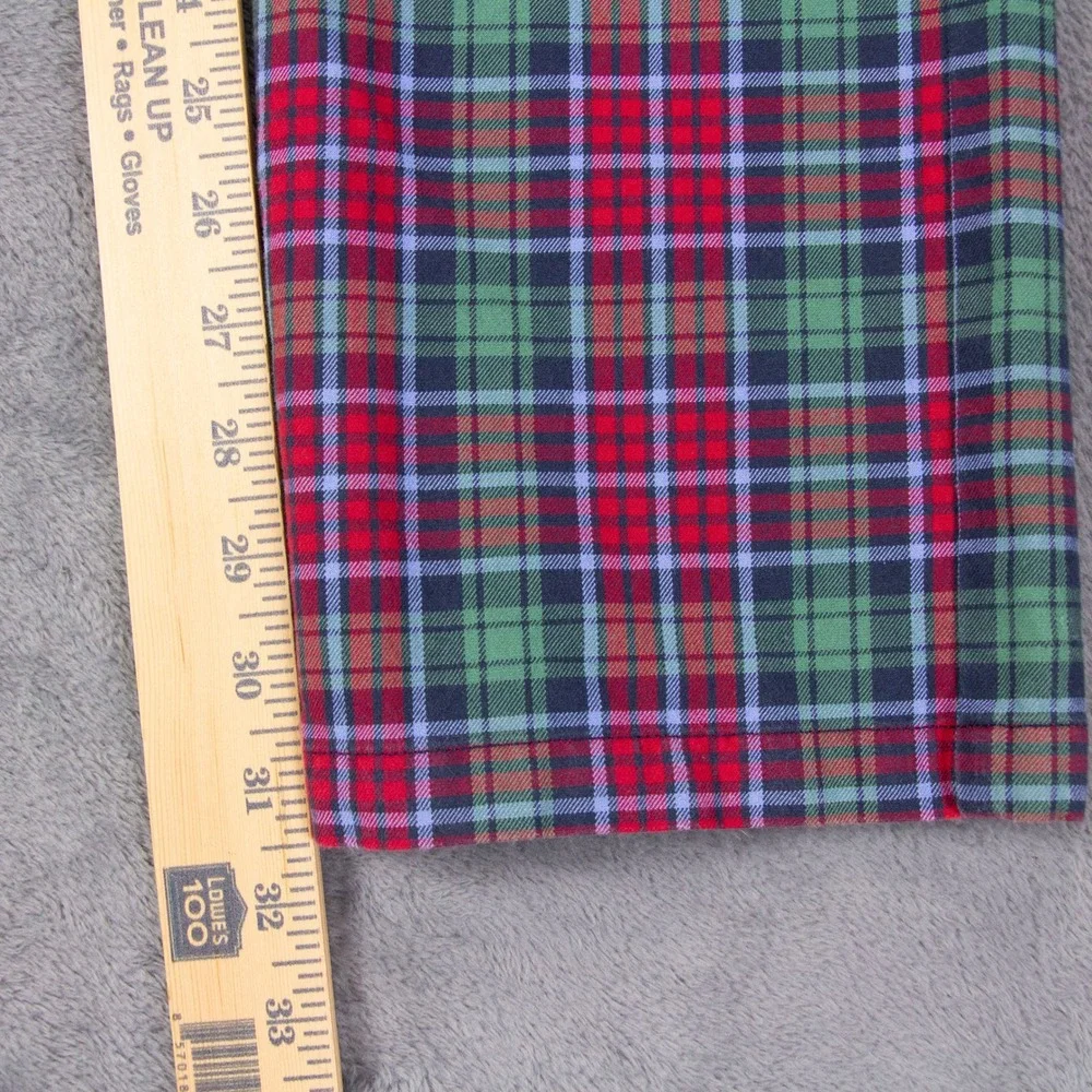 Vineyard Vines Mens 30x32 Slim Pant Red Green Plaid Tartan Golf Chino Trousers